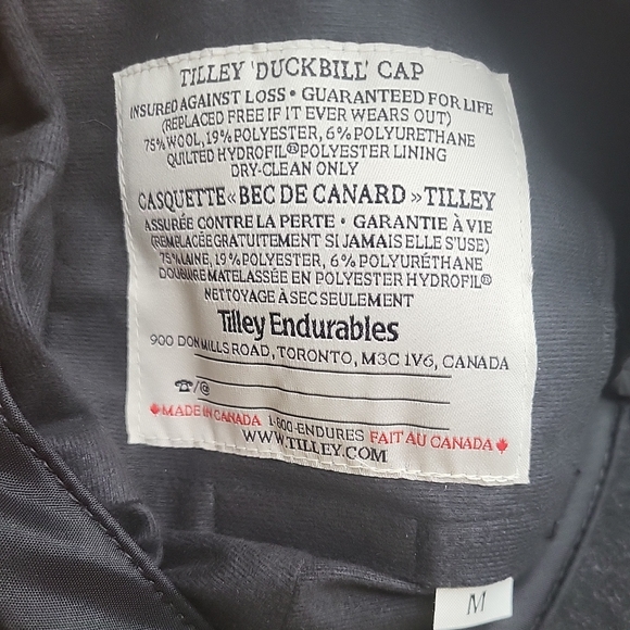 Tilley Duckbill Cap 75% Wool Canada Made - Picture 8 of 8